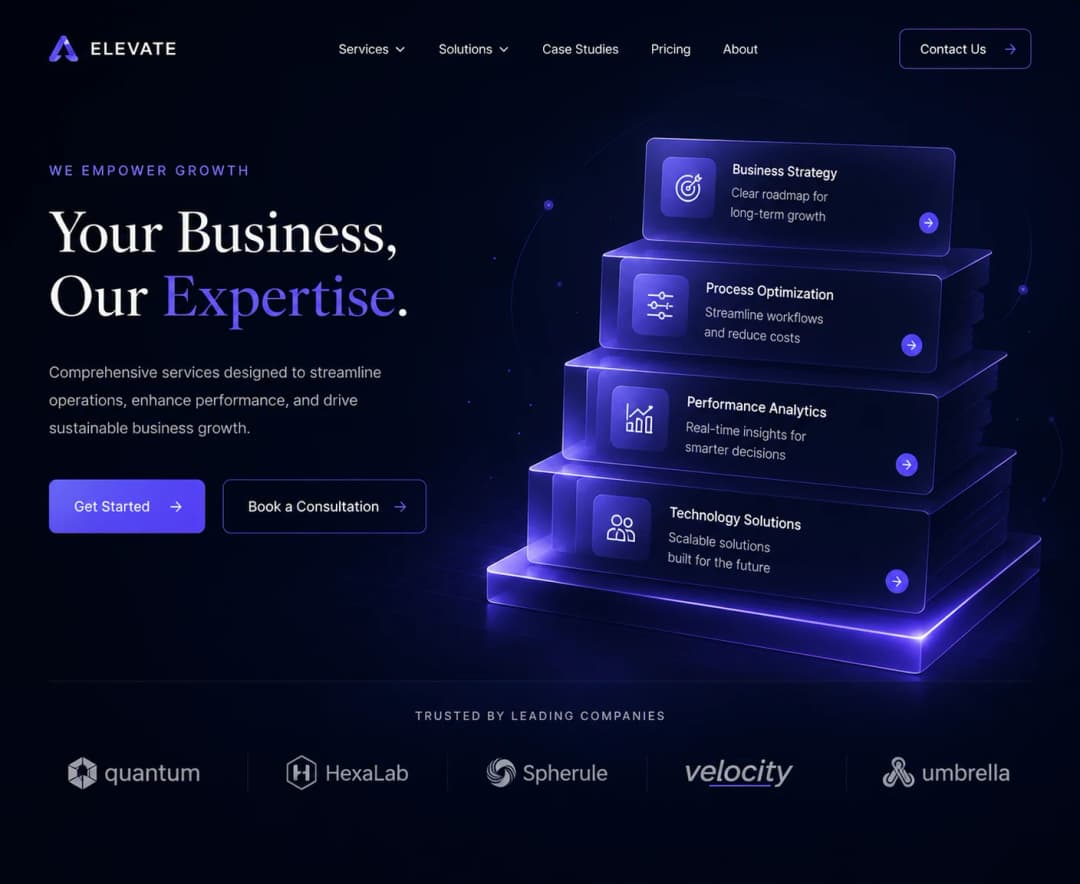 Service business website preview